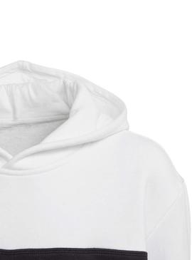 Sudadera Adidas Hoodie Negro Blanco Niño y Niña