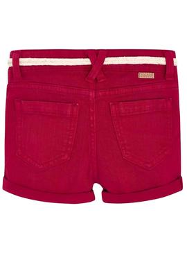 Short Mayoral Sarga Rojo Para Niña
