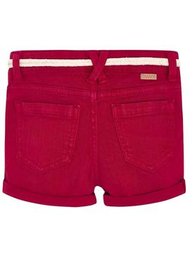 Short Mayoral Sarga Rojo Para Niña