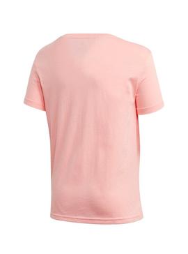Camiseta Adidas Trefoil Rosa Para Niña