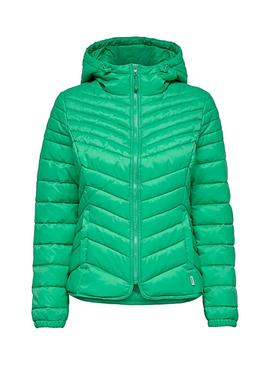 Chaqueta Only Demi Hooded Verde Mujer