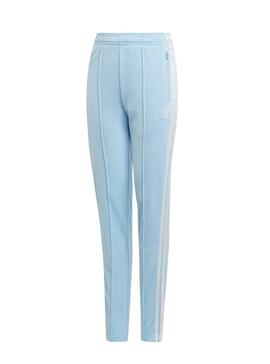 Pantalon Adidas High Waist CC Celeste Niño