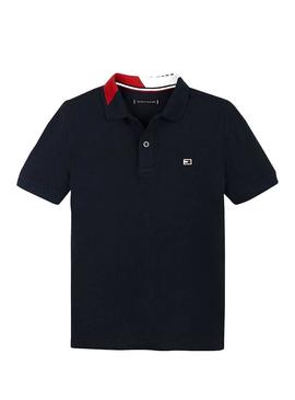 Polo Tommy Hilfiger Intarsia Azul Marino para Niño