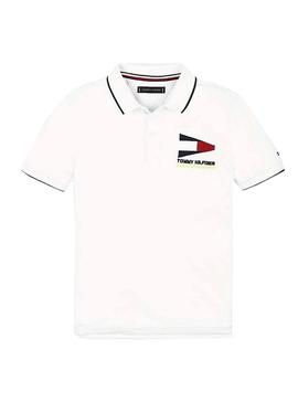 Polo Tommy Hilfiger Badge Blanco para Niño