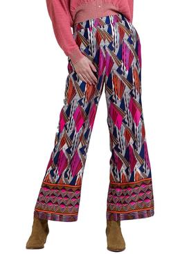 Pantalon Naf Naf Etnic Multicolor para Mujer