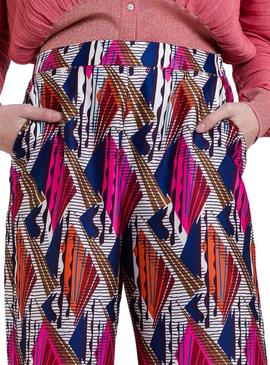 Pantalon Naf Naf Etnic Multicolor para Mujer