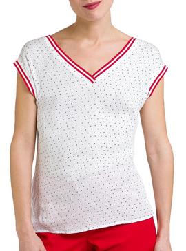 Camiseta Naf Naf Heart Blanco para Mujer