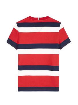 Camiseta Tommy Hilfiger Stripes Rojo para Niño