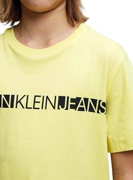 Camiseta Calvin Klein Jeans Hero Amarillo Niño