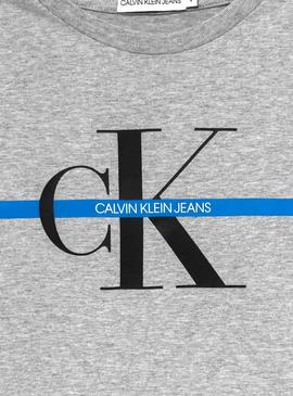 Camiseta Calvin Klein Monogram Gris para Niño