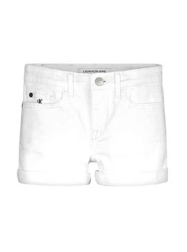 Short Calvin Klein Jeans Colored Blanco para Niña
