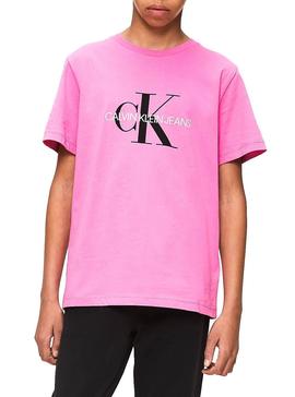 Camiseta Calvin Klein Jeans Monogram Rosa 