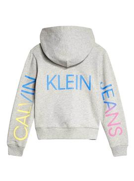 Sudadera Calvin Klein Jeans Hero Gris para Niña