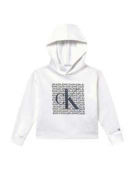 Sudadera Calvin Klein Jeans Iridescent Blanco Niña