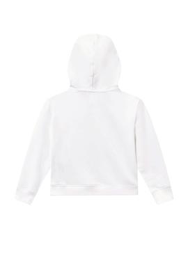 Sudadera Calvin Klein Jeans Iridescent Blanco Niña