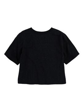 Camiseta Levis Serif Varsity Negro para Niña