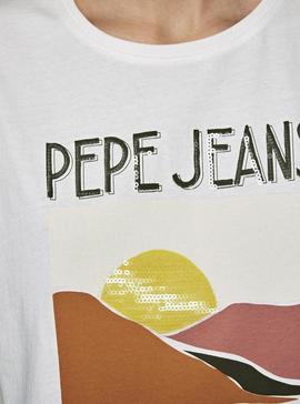 Camiseta Pepe Jeans Poppy Blanco para Mujer