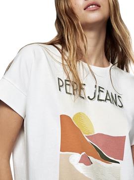 Camiseta Pepe Jeans Poppy Blanco para Mujer