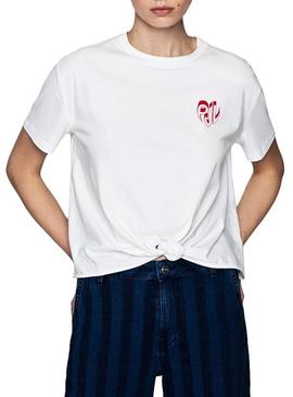 Camiseta Pepe Jeans Fleur Blanco para Mujer