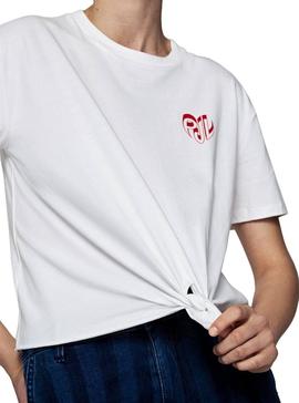 Camiseta Pepe Jeans Fleur Blanco para Mujer