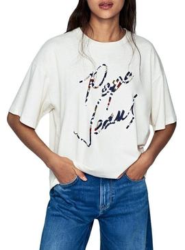 Camiseta Pepe Jeans Paola Blanco para Mujer