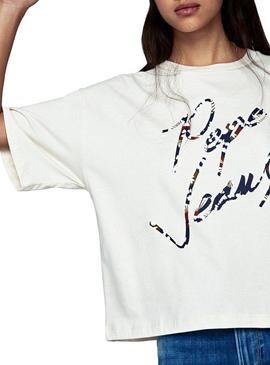Camiseta Pepe Jeans Paola Blanco para Mujer