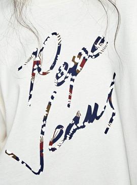 Camiseta Pepe Jeans Paola Blanco para Mujer