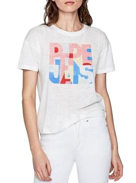 Camiseta Pepe Jeans Brooke Blanco para Mujer