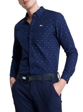 Camisa Tommy Jeans Colored Marino Para Hombre