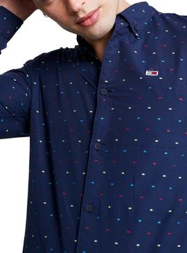 Camisa Tommy Jeans Colored Marino Para Hombre