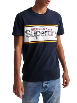 Camiseta Superdry Core Logo Marino Hombre