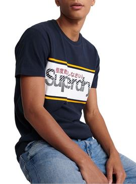 Camiseta Superdry Core Logo Marino Hombre