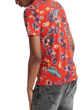 Camiseta Superdry Super 5 Rojo Para Hombre