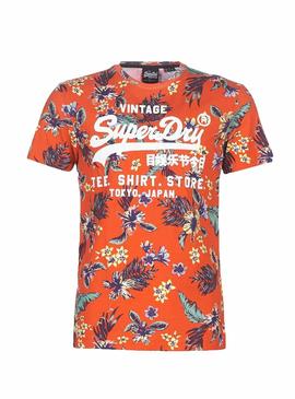 Camiseta Superdry Super 5 Rojo Para Hombre