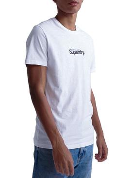 Camiseta Superdry Core Essential Blanco Hombre