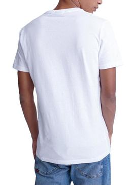 Camiseta Superdry Core Essential Blanco Hombre