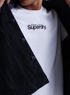 Camiseta Superdry Core Essential Blanco Hombre