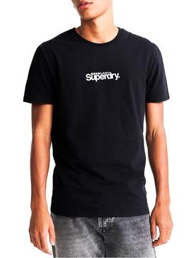 Camiseta Superdry Core Logo Essential Negro Hombre