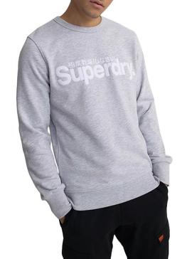 Sudadera Superdry Core Logo Gris Para Hombre