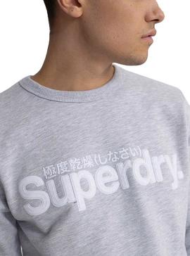 Sudadera Superdry Core Logo Gris Para Hombre