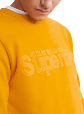 Sudadera Superdry Core Logo Amarillo Para Hombre