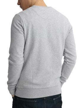 Sudadera Sueprdry Vintage Logo Gris Para Hombre