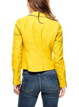 Chaqueta Only Flora Biker Amarillo para Mujer