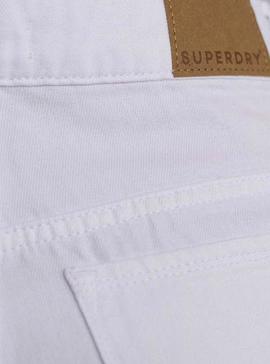 Pantalón Vaquero Superdry Wide Leg Blanco Mujer