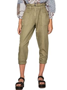 Pantalon Pepe Jeans Lia Verde para Mujer