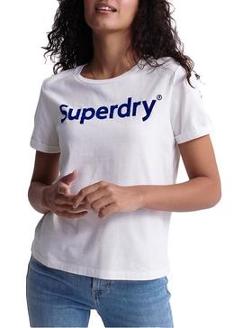 Camiseta Superdry Flock Blanco Para mujer