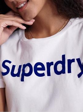 Camiseta Superdry Flock Blanco Para mujer