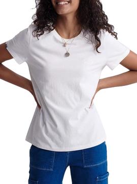 Camiseta Superdry Elite Orange Label Blanco Mujer