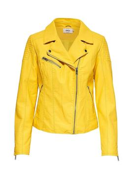 Chaqueta Only Flora Biker Amarillo para Mujer