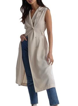 Vestido Superdry Desert Wrap Beige Para Mujer